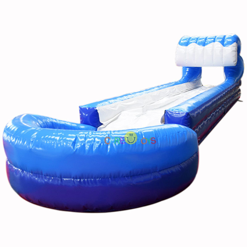 Single lane inflatable slip and slide