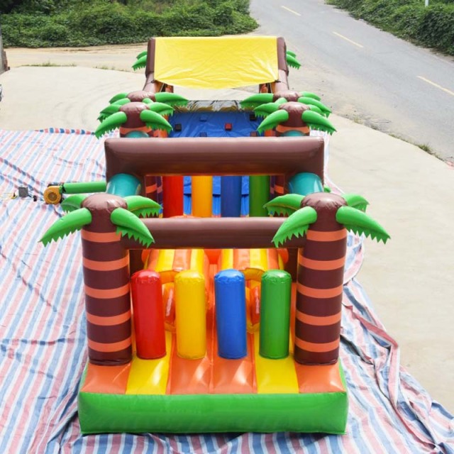 jungle fun run inflatable obstacle