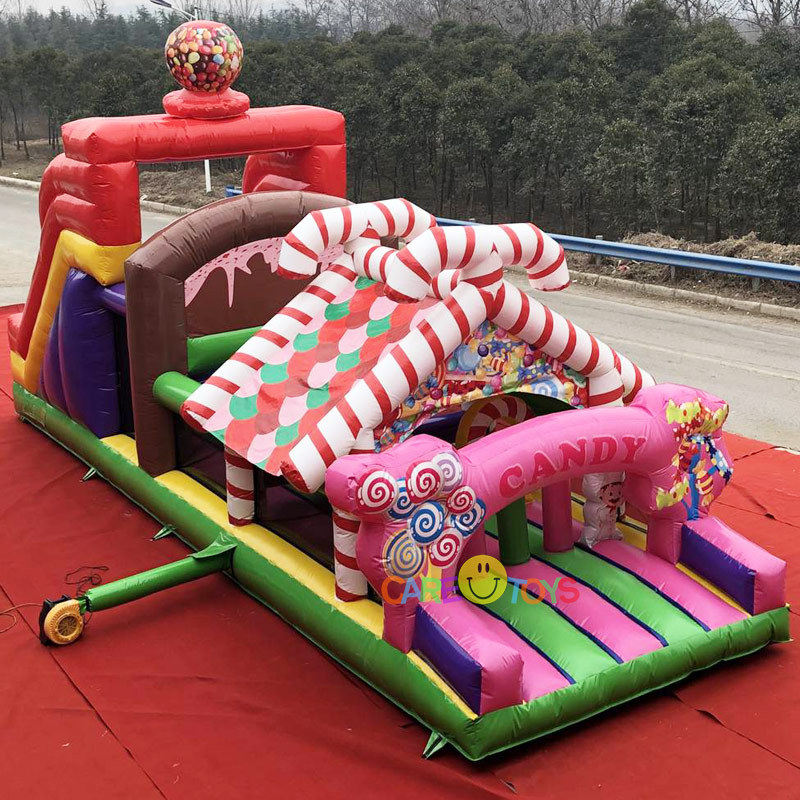 Candy land Christmas fun run obstacle course