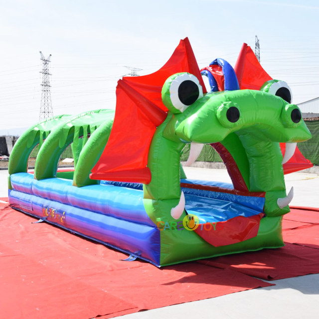 Dragon theme inflatable slip and slide