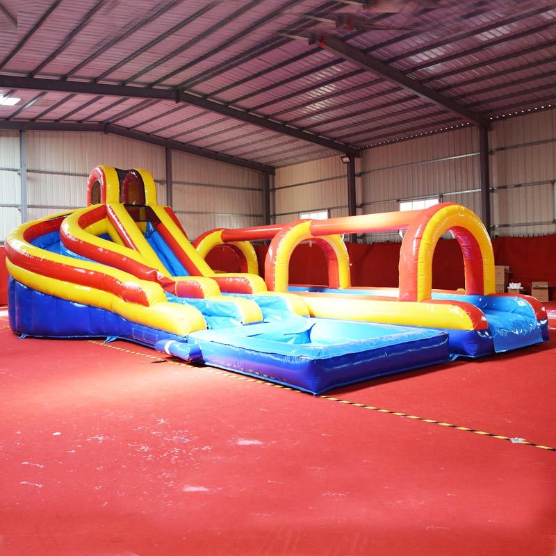 Helix Dual Lane water slide with slip n slide