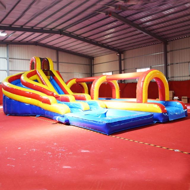 Helix Dual Lane water slide with slip n slide