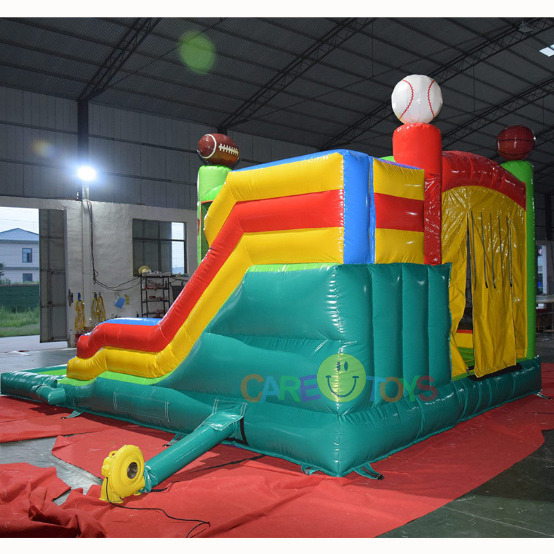 Sport Theme Bounce House slide combo