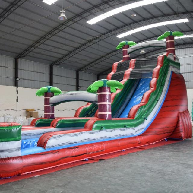 22ft Red Marble Inflatable Waterslide