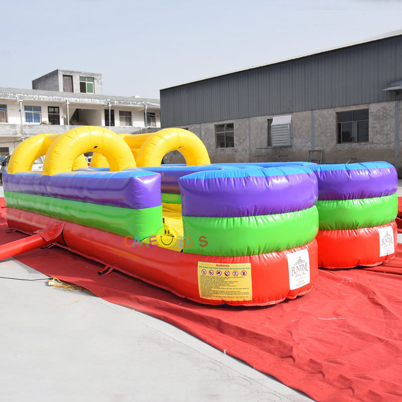 rainbow inflatable slip n water slide
