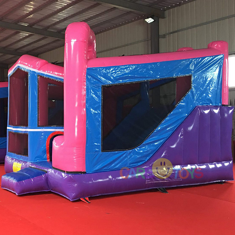 Pink purple girls blue backyard dream module inflatable jumper with slide