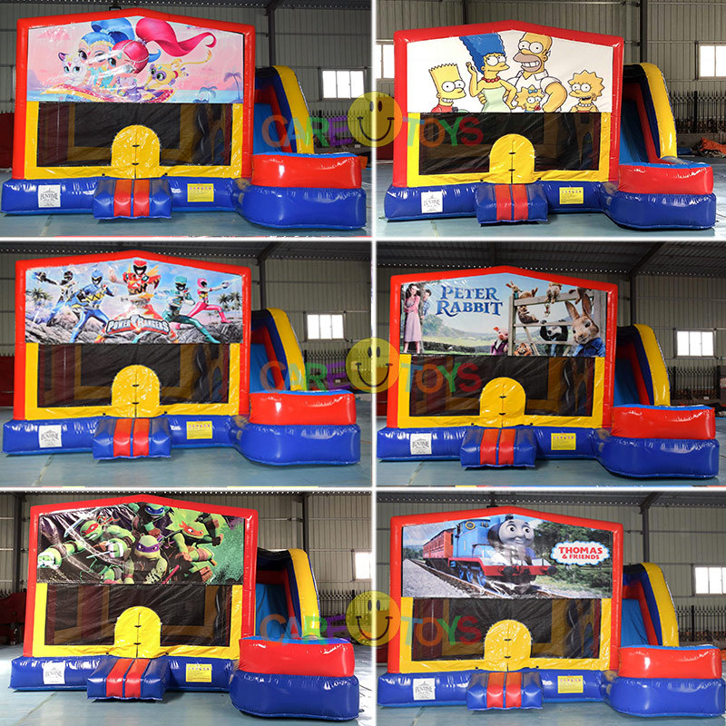 Inflatable Castle Water slide combo with Banner