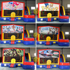 Inflatable Castle Water slide combo with Banner