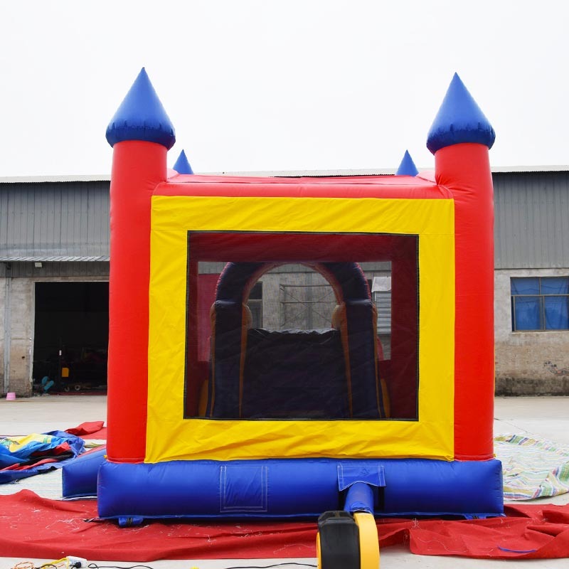 Moon Bounce House Water Slide Combo With Banner