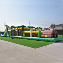 76ft Large Jungle inflatable obstacle challenge course