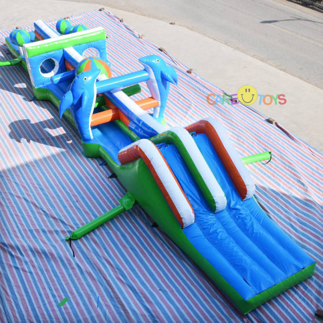 dolphin theme water obstacle course