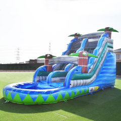 18ft Tall Tropical Inflatable Water Slide