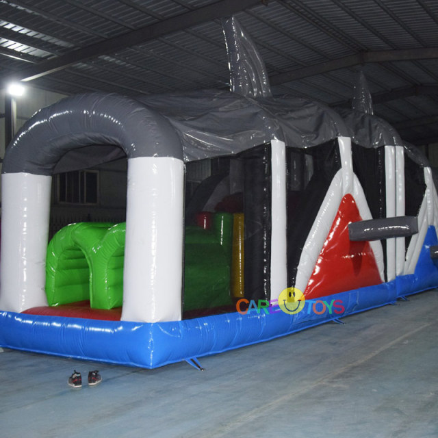 3D shark kids fun run obstacle course