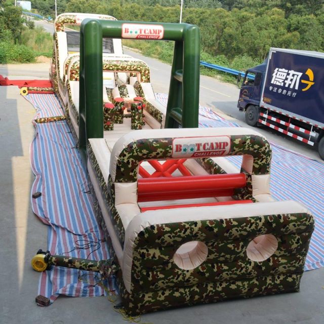 military bootcamp inflatable obstacle