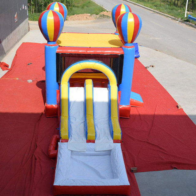 Hot Air Balloon Inflatable Bounce House With Water slide