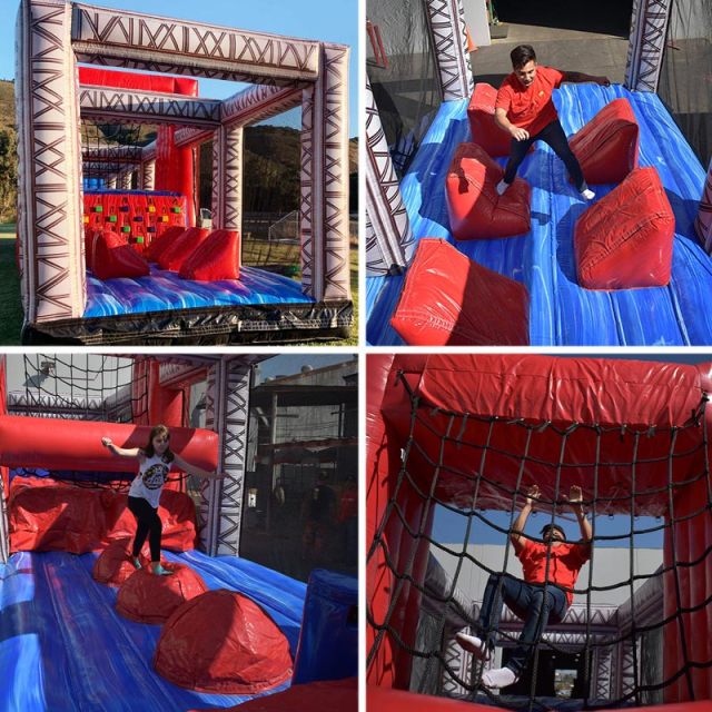 ninja warrior inflatable obstacle challenge course