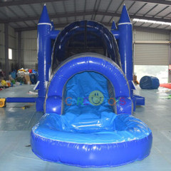 Gary Blue Rocket Bounce Castle with waterslide