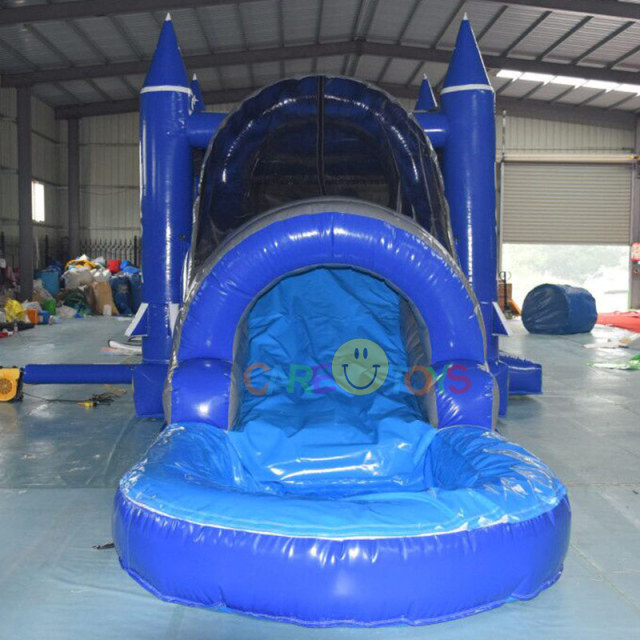 Gary Blue Rocket Bounce Castle with waterslide