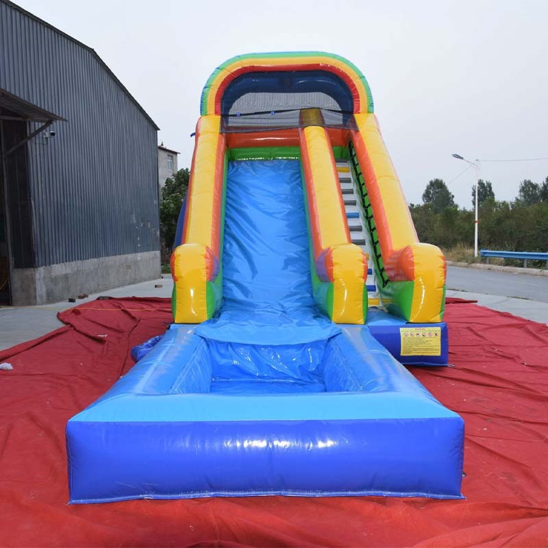 small kids water slide with detachable pool