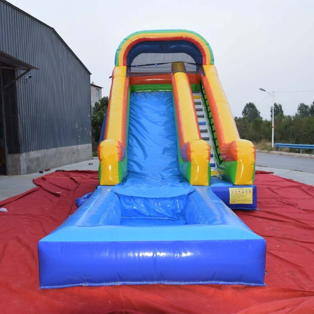 small kids water slide with detachable pool