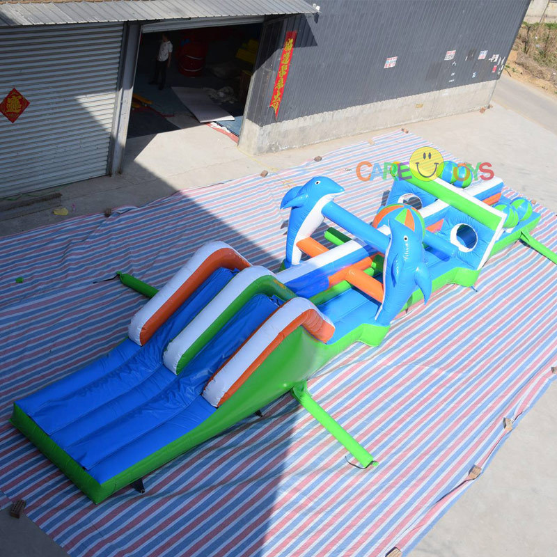 dolphin theme water obstacle course