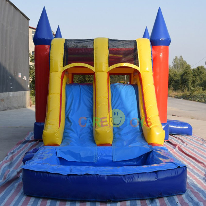 Commercial Bounce House with Dual Lane water slide
