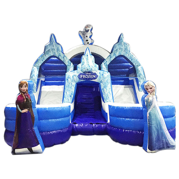 dual lane Frozen inflatable water slide