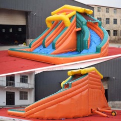 Fun house inflatable water slide