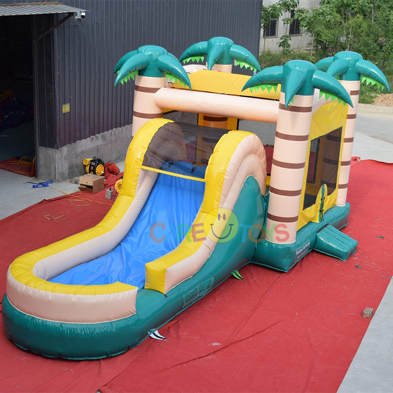 Palm Tree Tropicl Bouncer with water slide combo