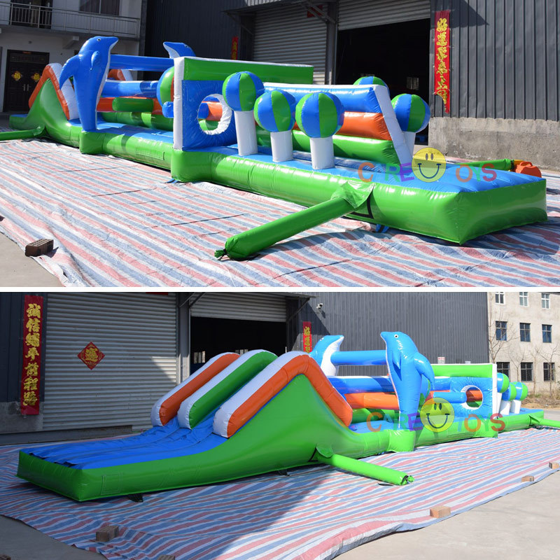 dolphin theme water obstacle course