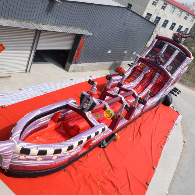 Giant pirateship inflatable water slide