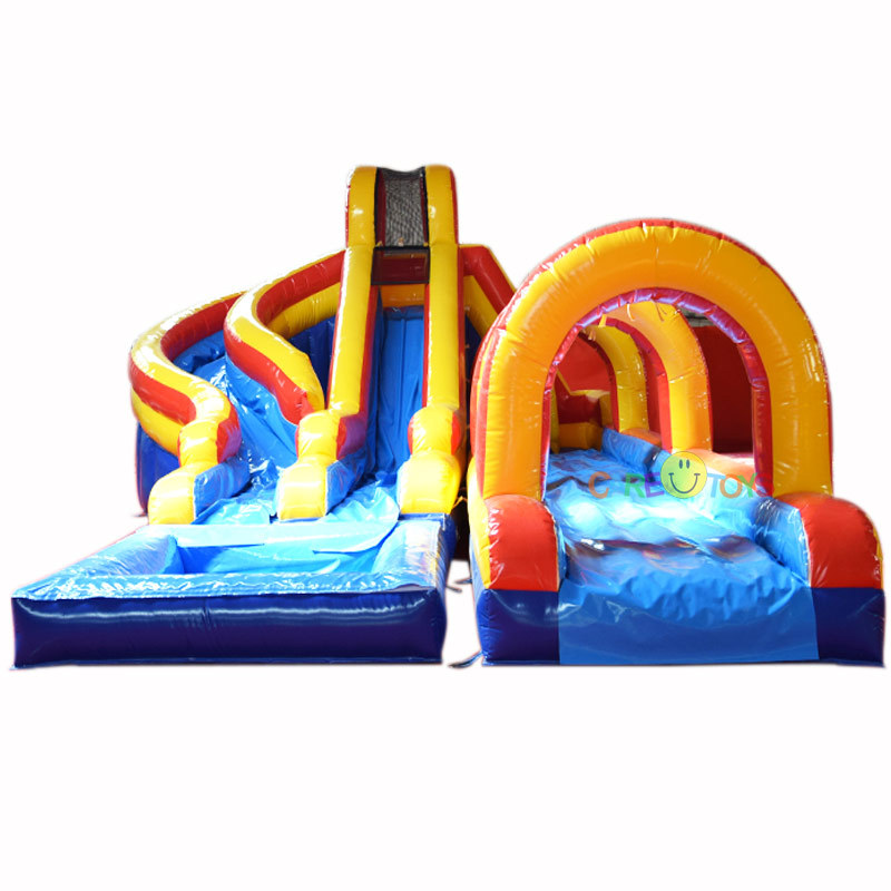 Helix Dual Lane water slide with slip n slide