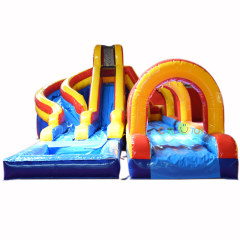Helix Dual Lane water slide with slip n slide