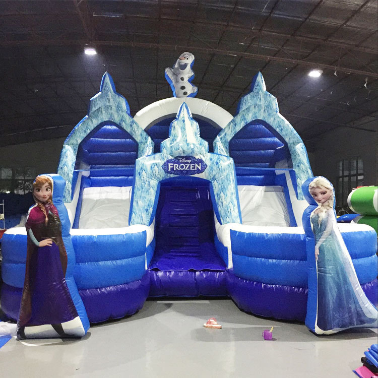 dual lane Frozen inflatable water slide