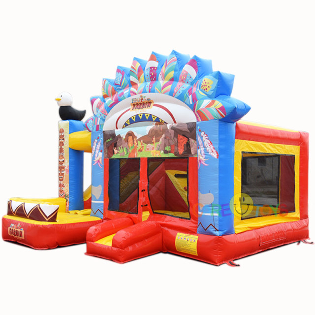 Tiki bounce house combo