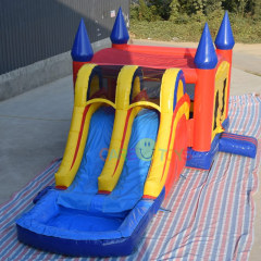 Commercial Bounce House with Dual Lane water slide