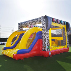 Disco Music Stage Bounce house with slide
