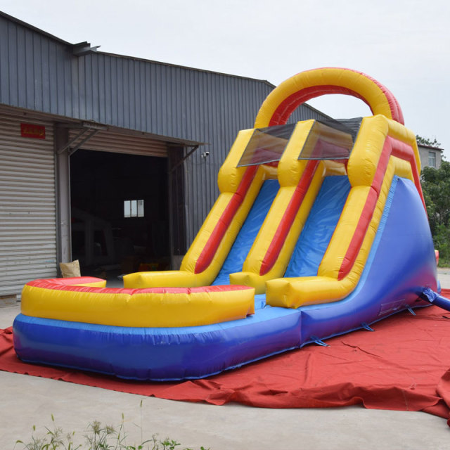 18ft Double lane back climb inflatable waterslide