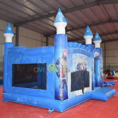 Frozen castle inflatable bouncer slide combo