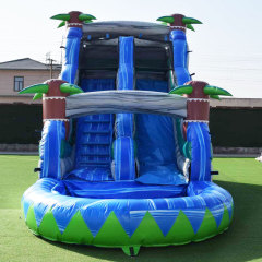 18ft Tall Tropical Inflatable Water Slide