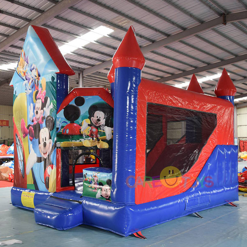 Mickey inflatable bounce house slide combo
