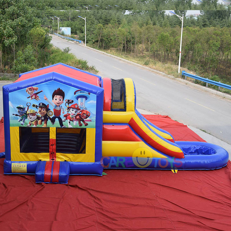 15ft Tall Inflatable Moonwalk With water slide