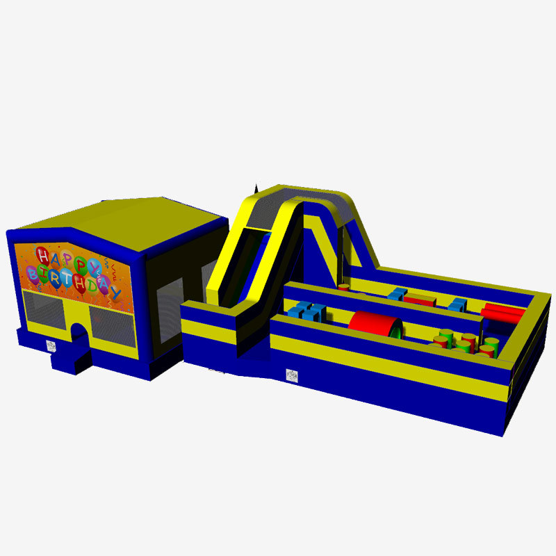 Commercial Moonwalk and obstacle course combo