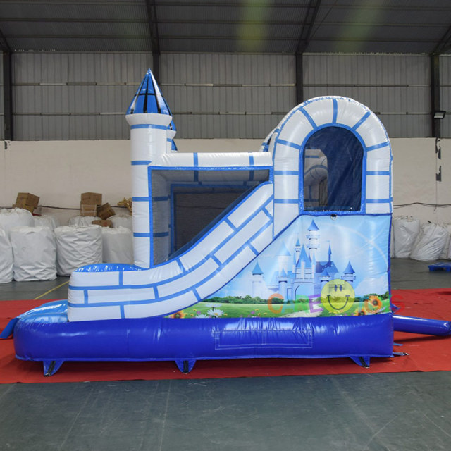 Frozen castle moon bounce house