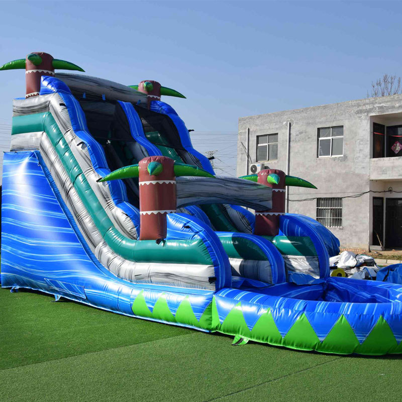 18ft Tall Tropical Inflatable Water Slide