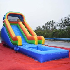 small kids water slide with detachable pool