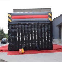 Triple Lane inflatable water slide with watermelon pool