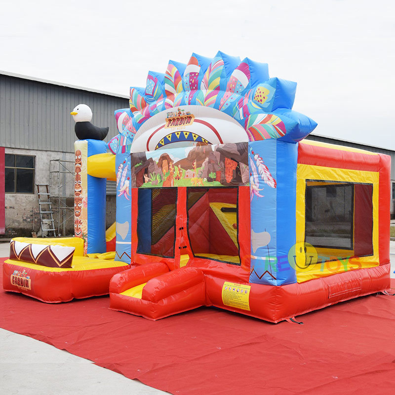 Tiki bounce house combo