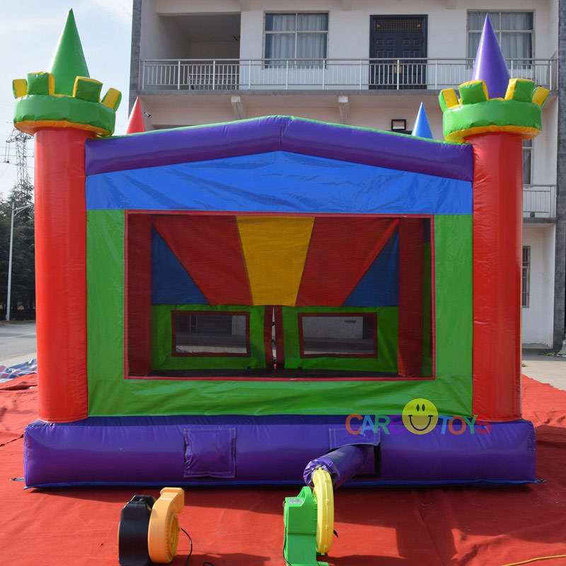 Classic Rainbow castle bounce house for kids