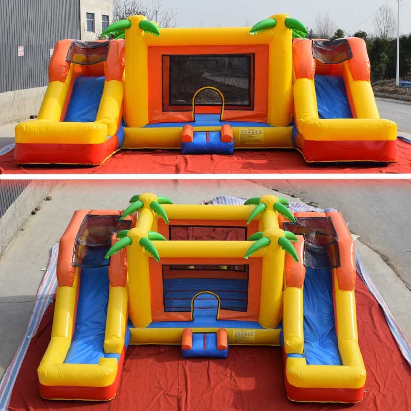 Rainforest Bouncer with dual lane slide